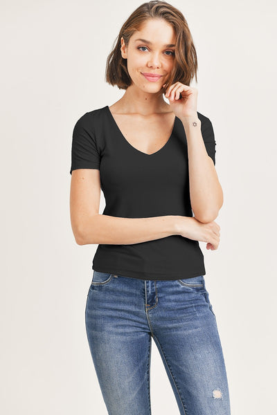 Basic Solid SS Top Black
