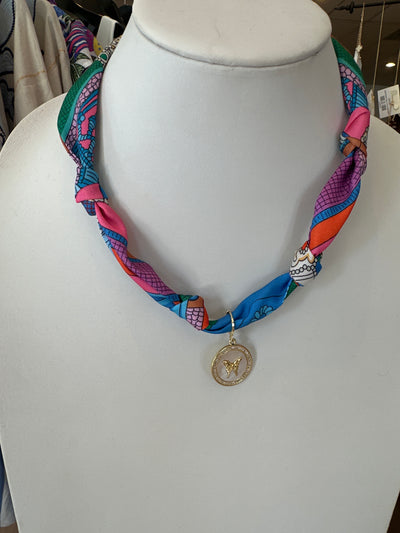 Scarf Necklace w Charm