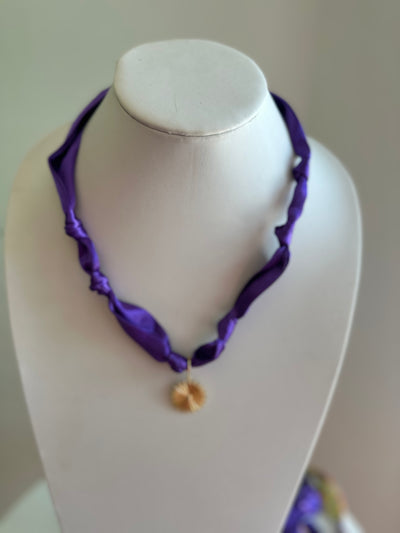 Scarf Necklace w Charm