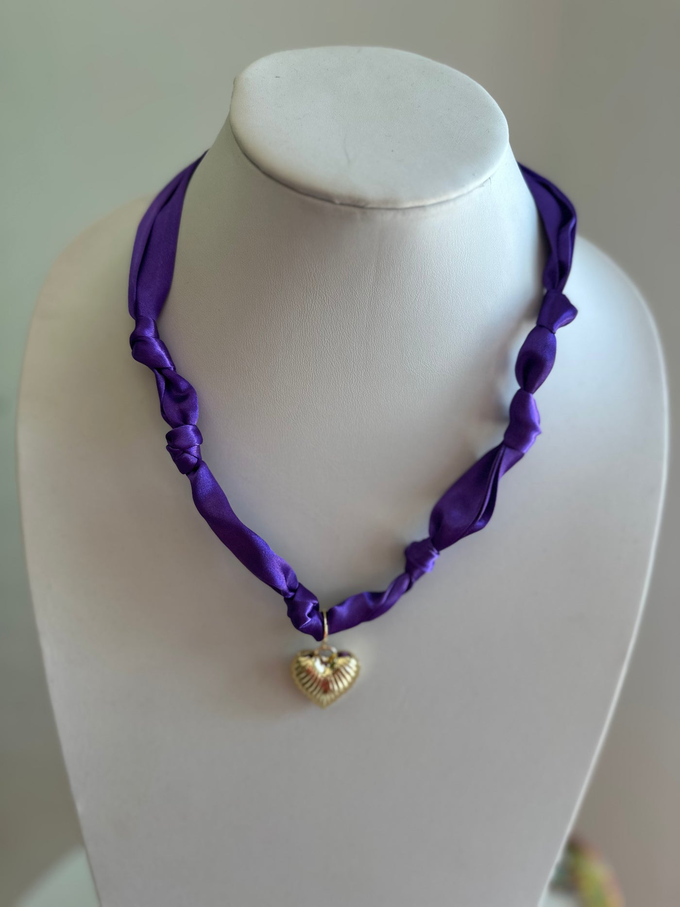 Scarf Necklace w Charm