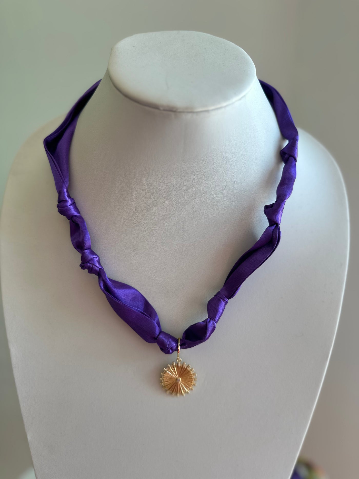 Scarf Necklace w Charm