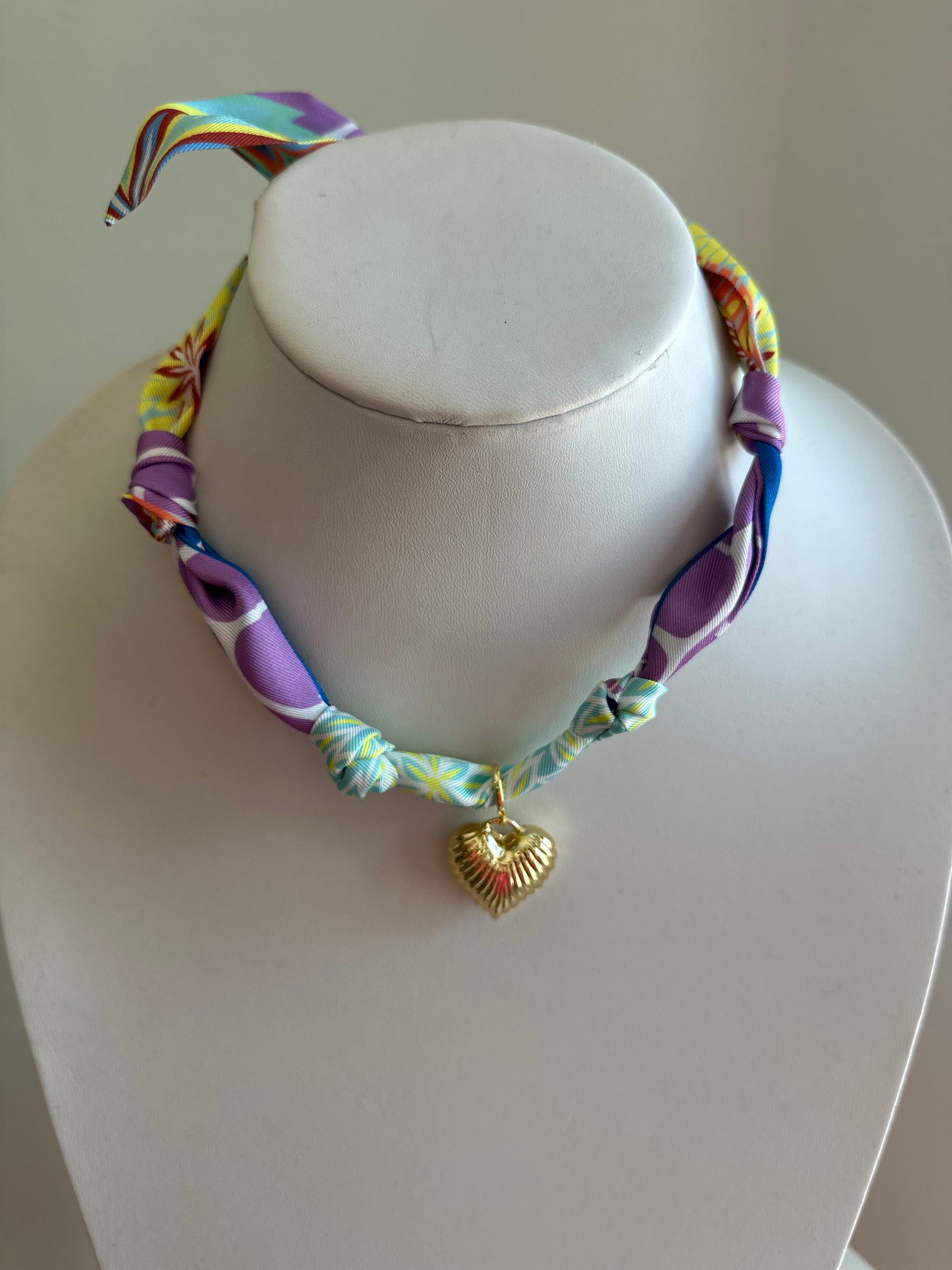 Scarf Necklace w Charm