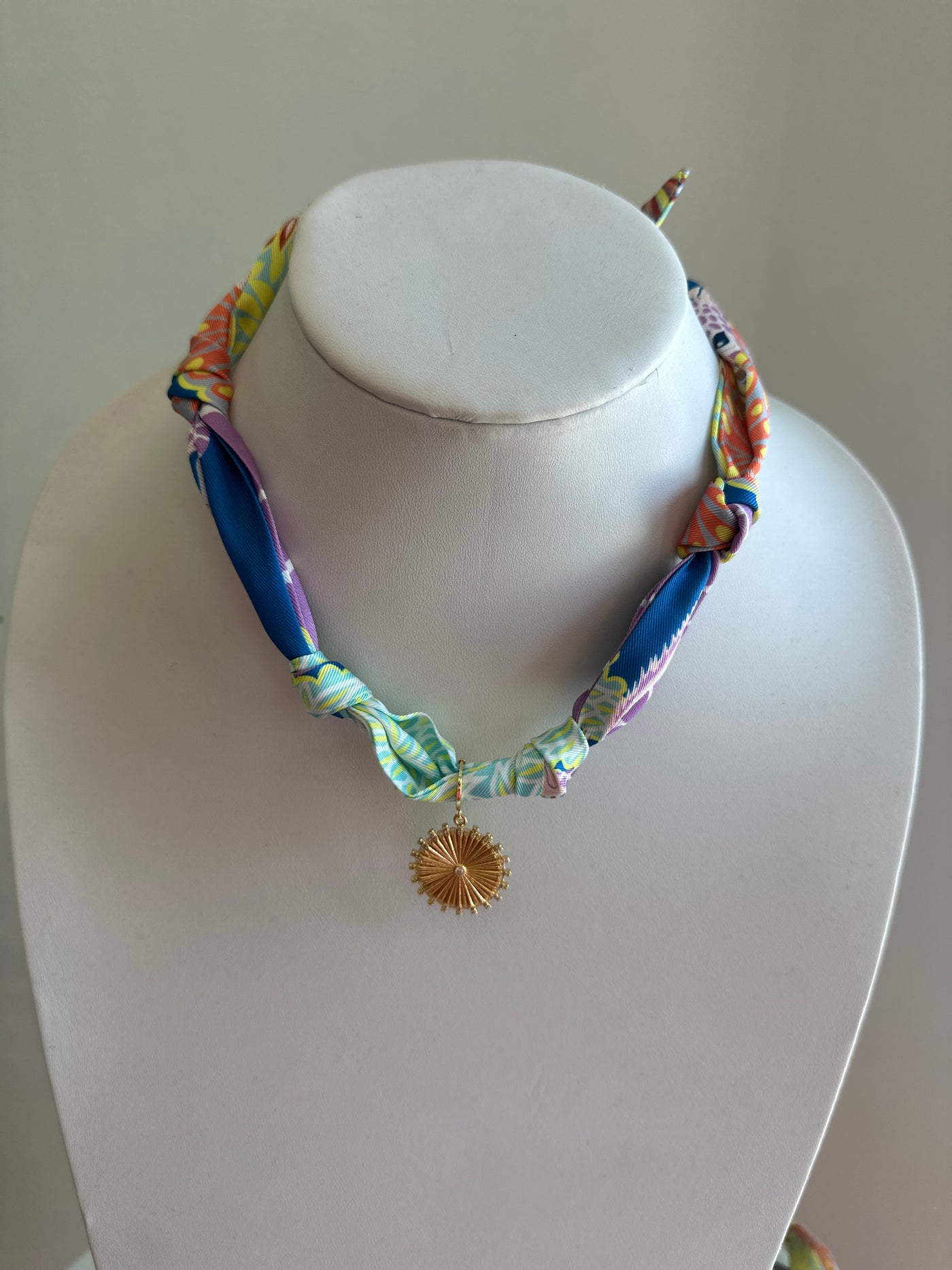 Scarf Necklace w Charm