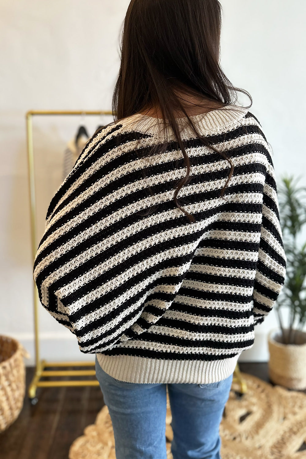 Knit Black Stripe Sweater