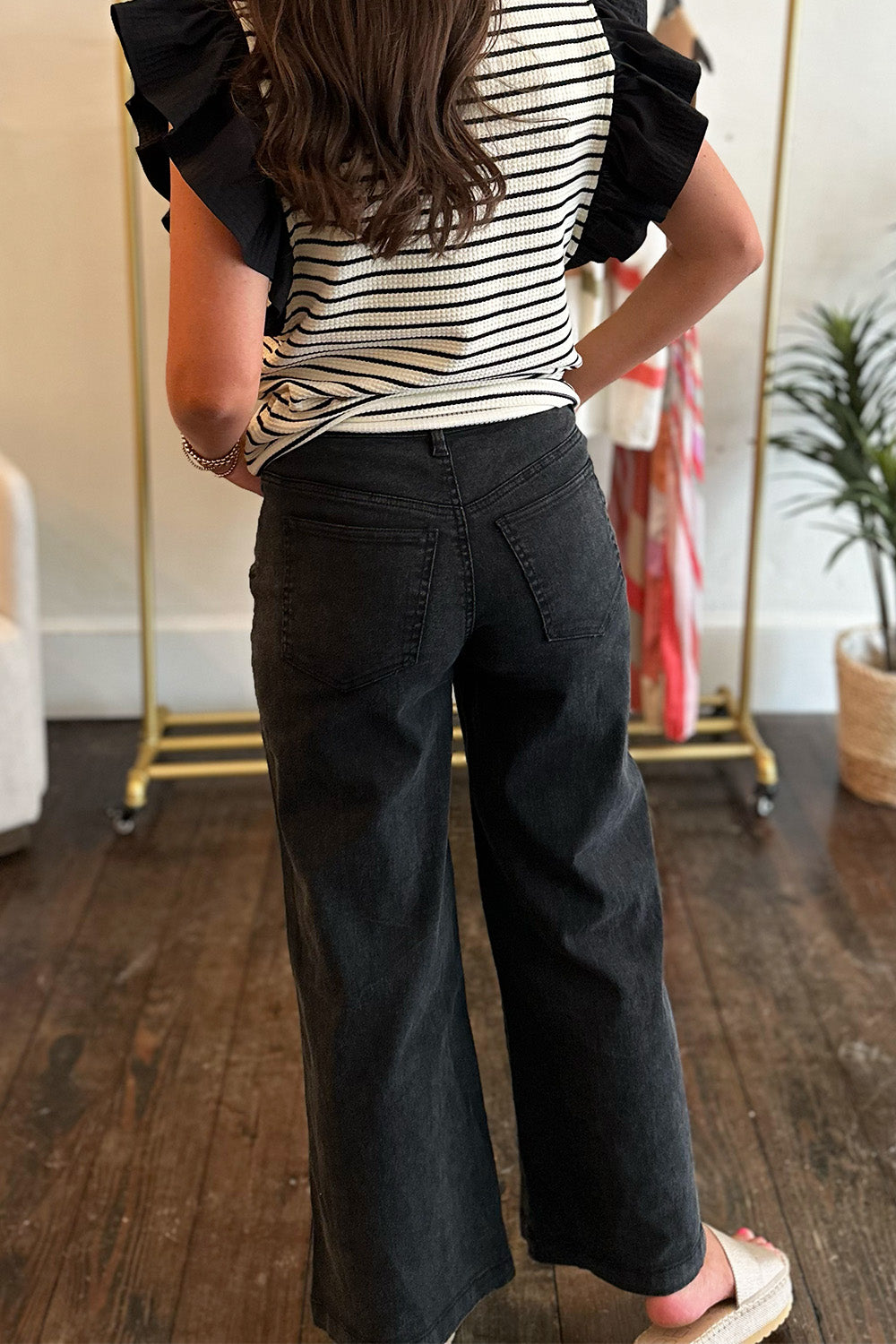 Black High Waist Wide Leg Jean – Truly Yours