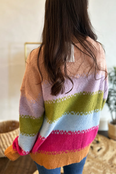 Multi Color Thick Stripe Sweater