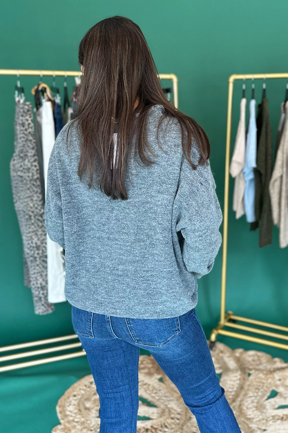 Cropped Flare Dark Denim