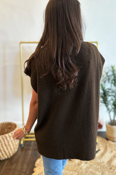 Chocolate Brown Turtleneck Sweater