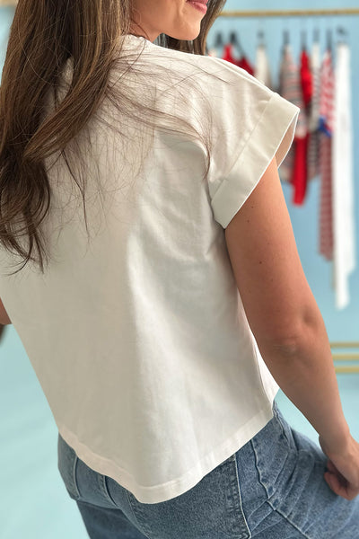 Cropped American Flag Tee