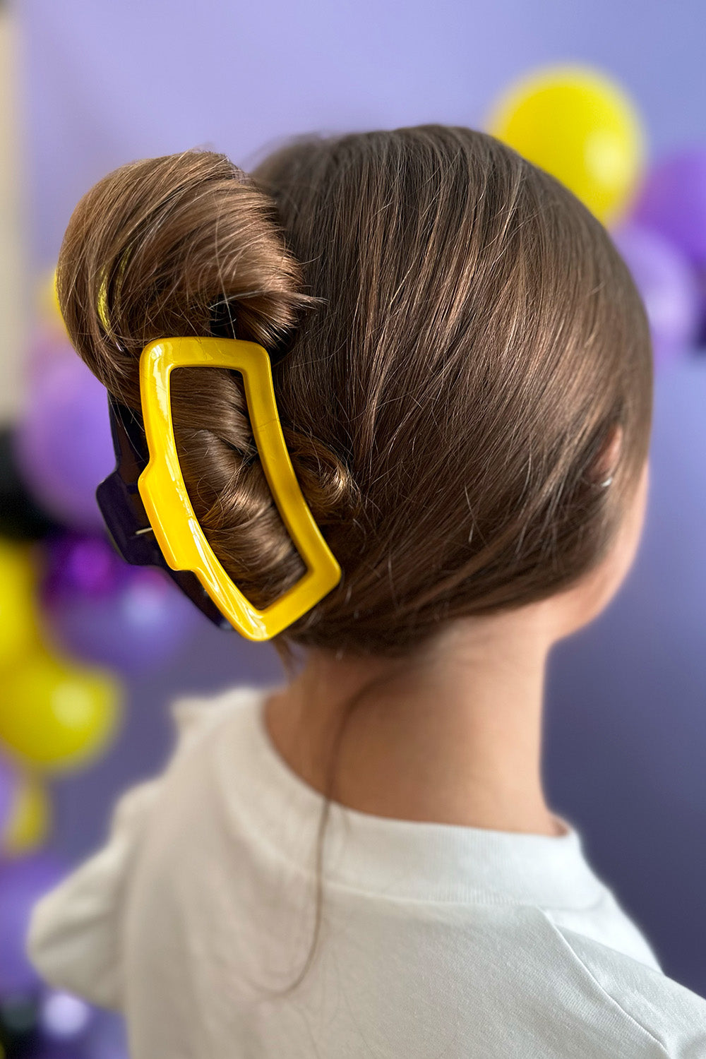 Purple and Yellow Hair Clip