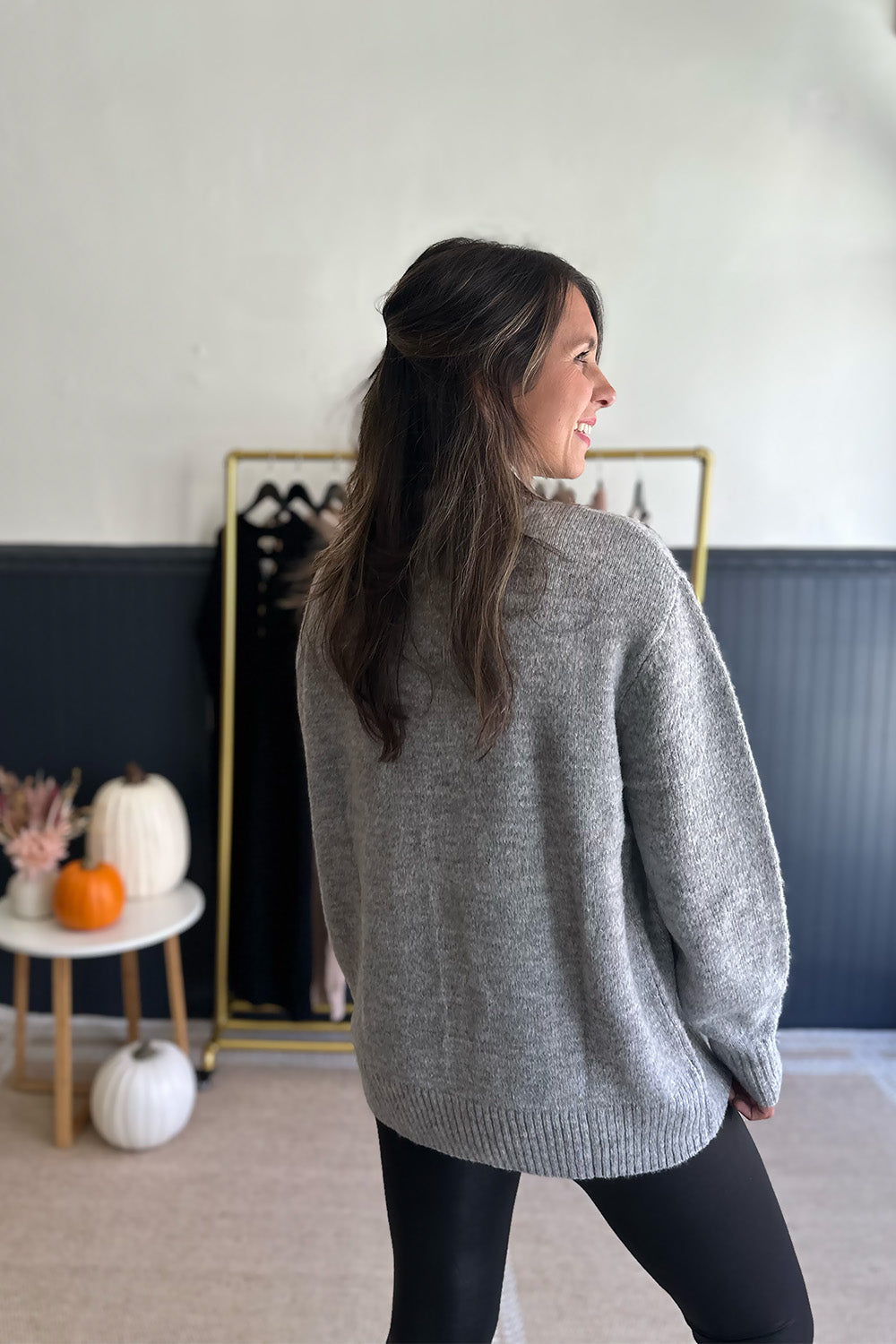 Gray Turtleneck Sweater