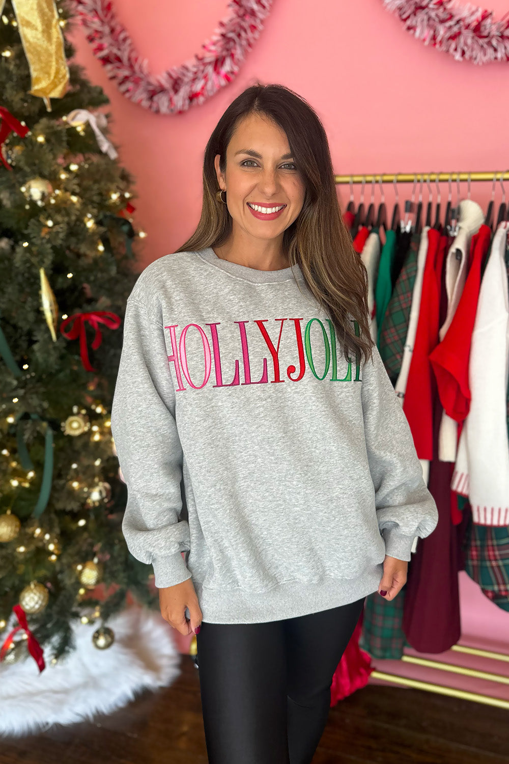 Holly Jolly Gray Sweatshirt