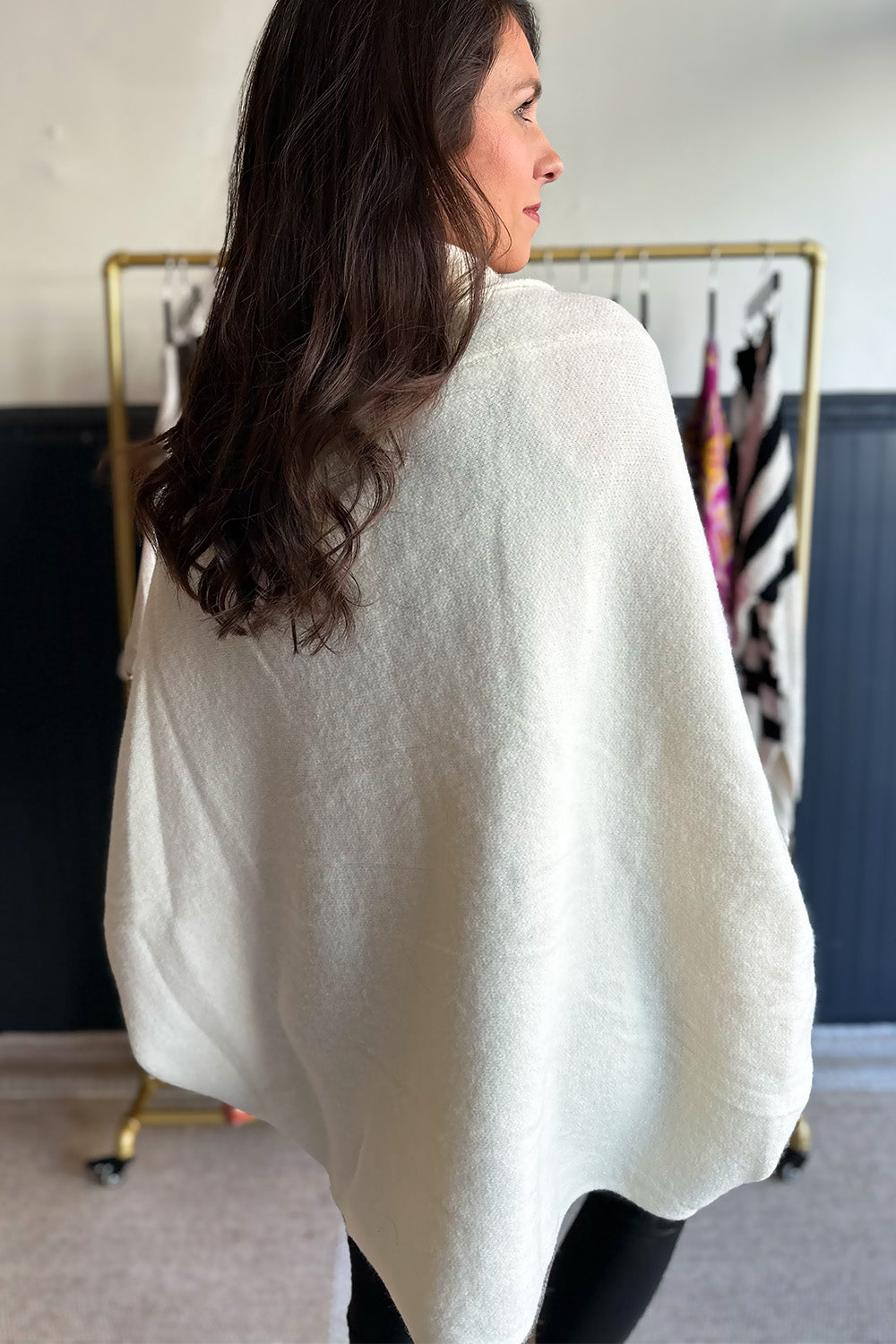 Cream Shawl Collar Cardigan