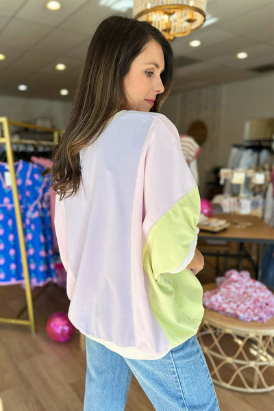 Lavender Pink Lime SS Top