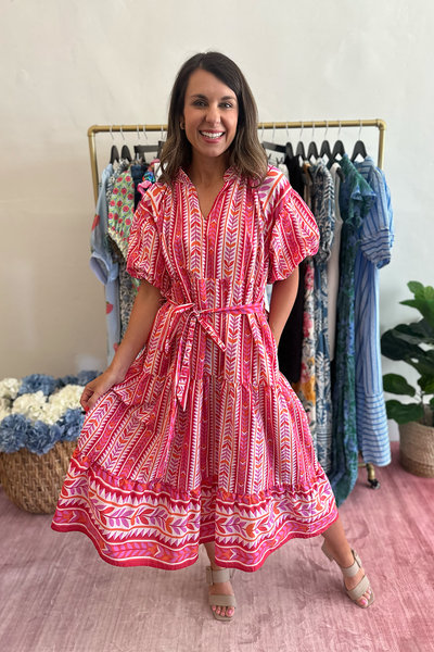 women denim dress long Pansy Scoop Neck Flounce Hem Maxi Dress Denim main image 1