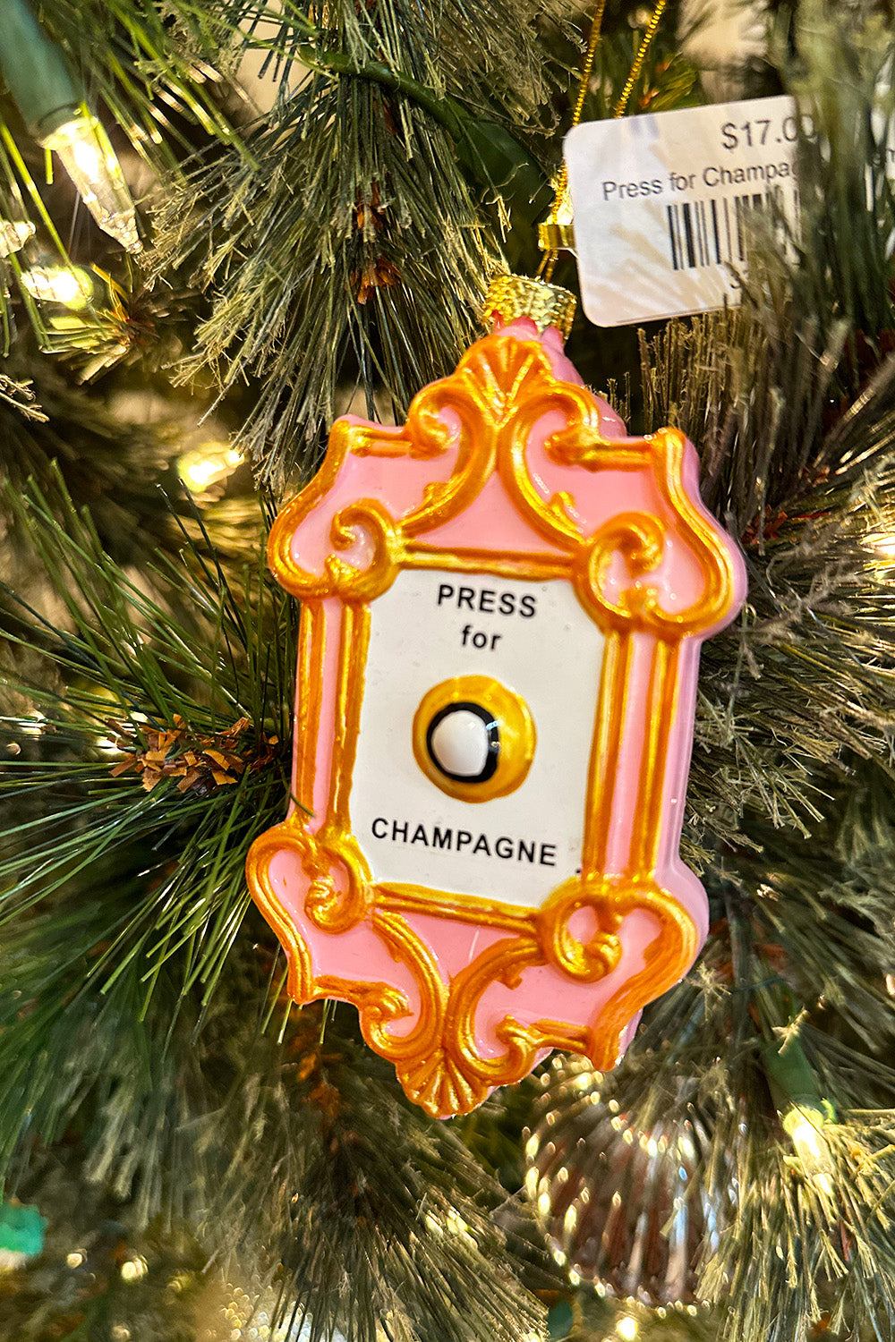 Press for Champagne Ornament