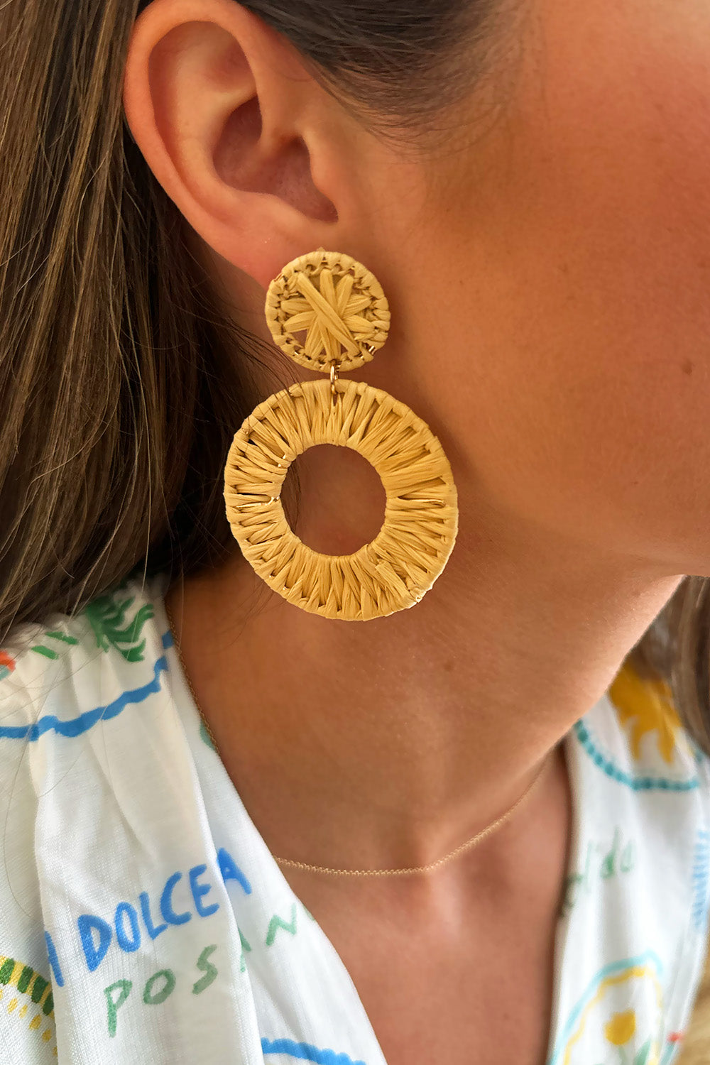 Ratan Light Double Circle Earrings