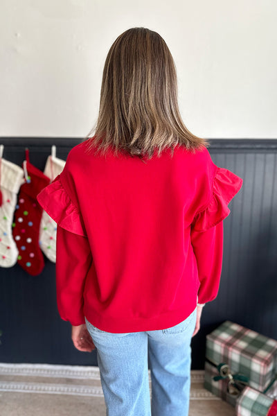 Red LS Bow Top