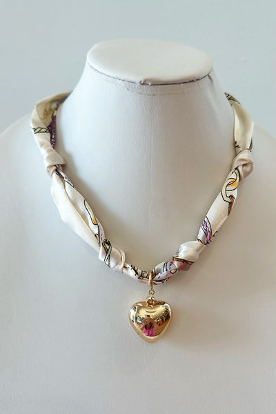 Scarf Necklace w Charm