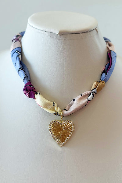 Scarf Necklace w Charm