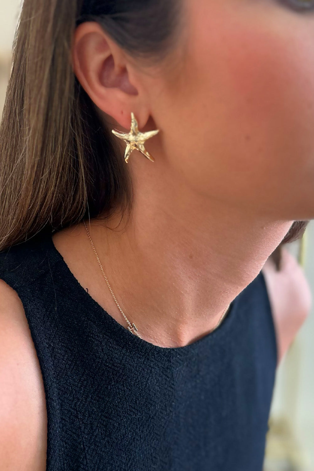 Starfish Gold Stud Earrings