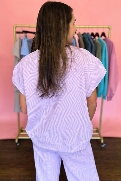 Textured Two Piece Set Lavender