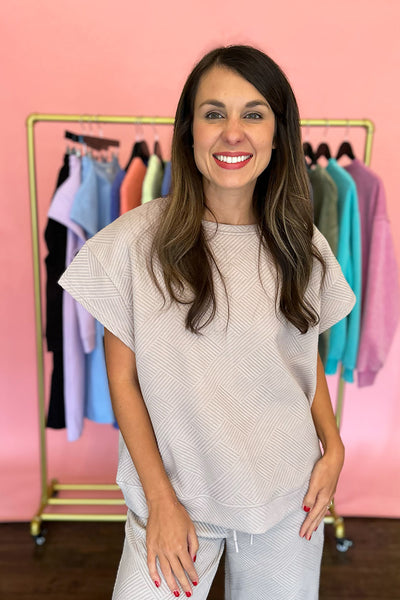 Textured Two Piece Set Oatmeal