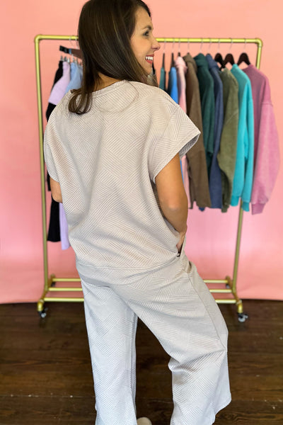 Textured Two Piece Set Oatmeal