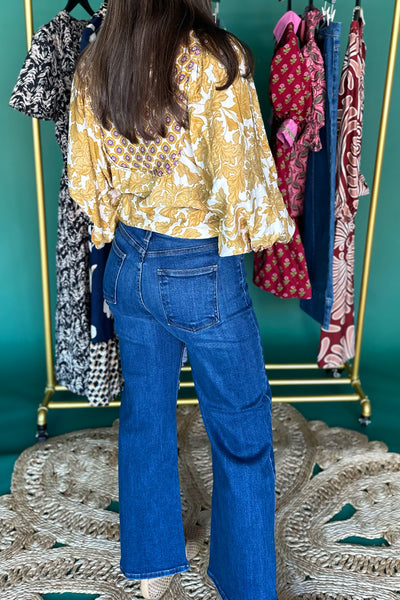 HR Wide Leg Dark Denim