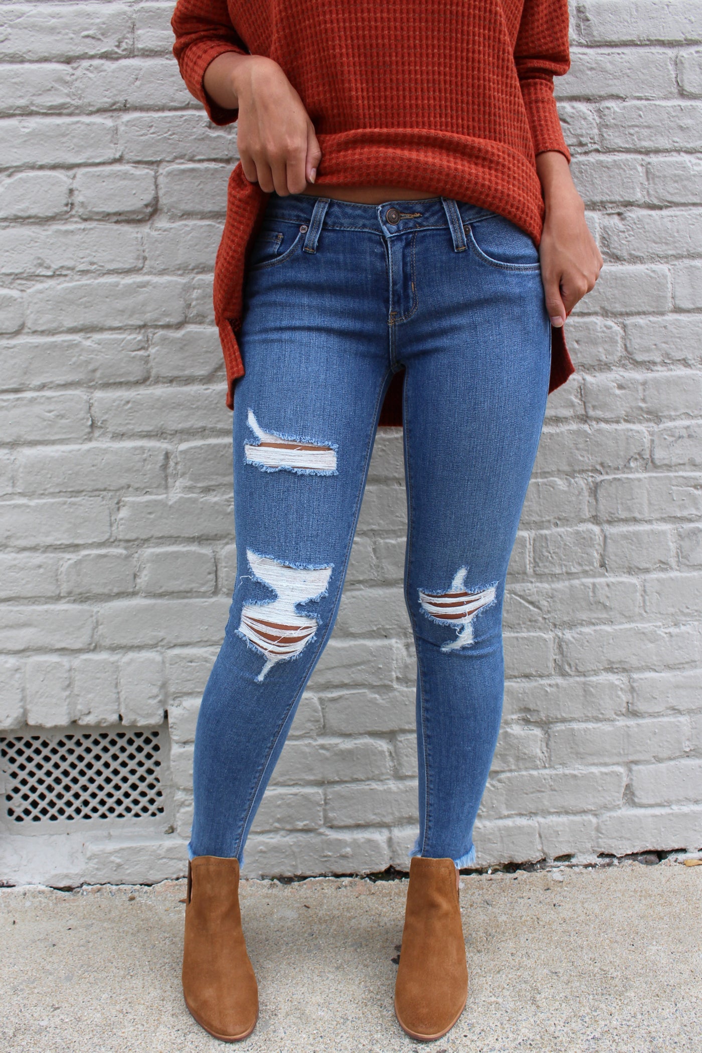 frayed hem jeans - Truly Yours