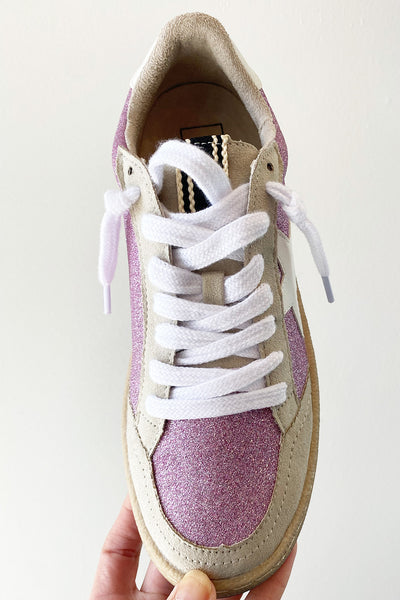 Piera Sneaker in Pink Glitter- Shu Shop